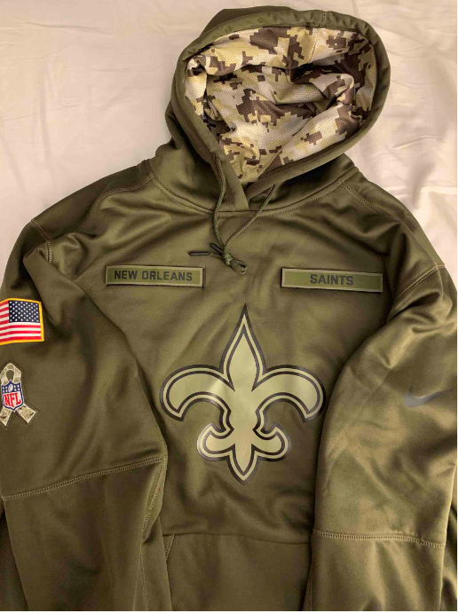 salute to service saints sweatshirt